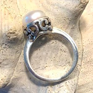 Pearl And Sterling Ring - GORGEOUS